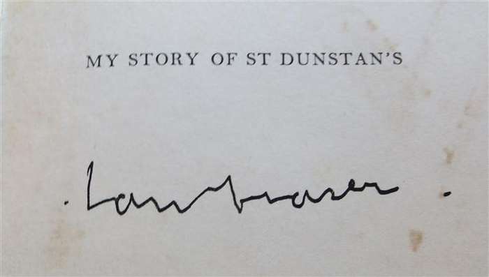 My Story of St Dunstan's - Signed by Author - Lord Fraser of Lonsdale