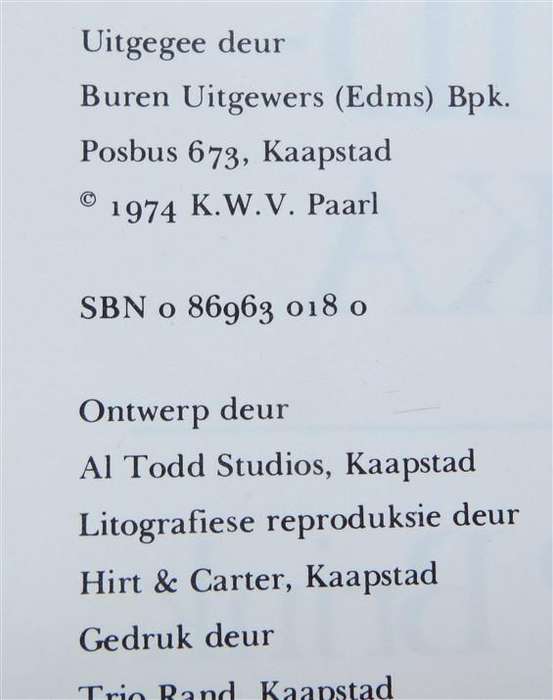 Andre P. Brink - Desertwyn in Suid Afrika