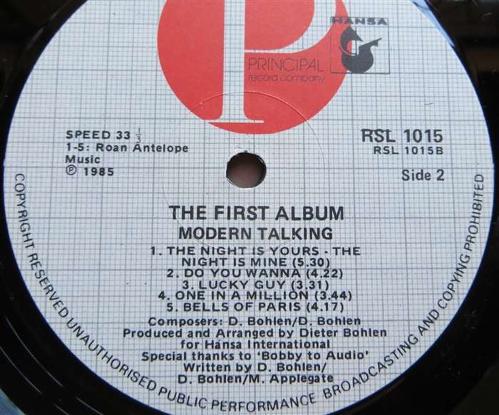 Modern Talking 1st Album Vintage Vinyl LP - VG+