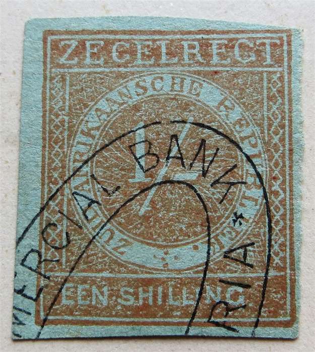 Zegelregt ZAR 1 Shilling  Revenue stamp