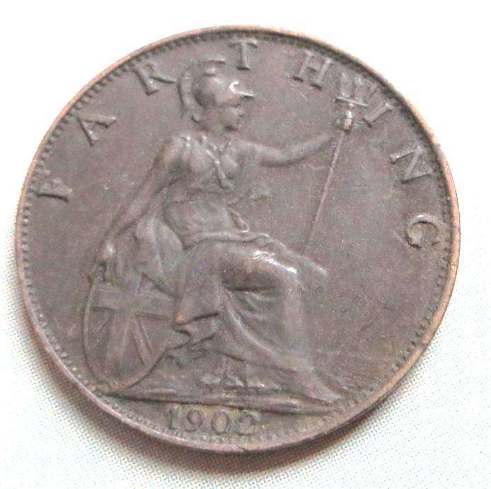 1902 Edward VII Farthing 1/4d Coin