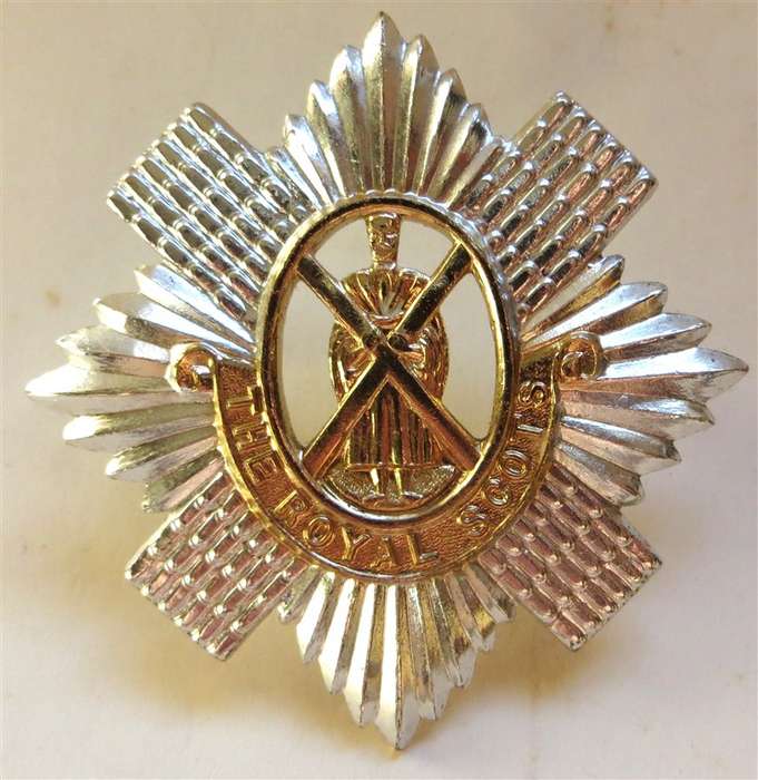 The Royal Scots Bi-Metal Cap Badge
