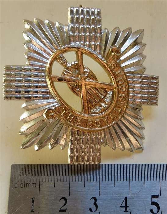 The Royal Scots Bi-Metal Cap Badge