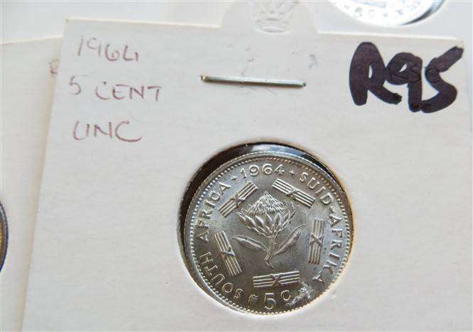 1964 Silver 5c Coins - Bid per Coin