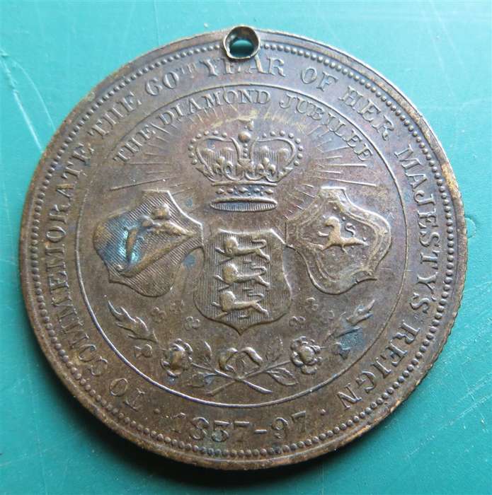 1897 Diamond Jubilee 60th year of Victoria reign Commemorative Medallion
