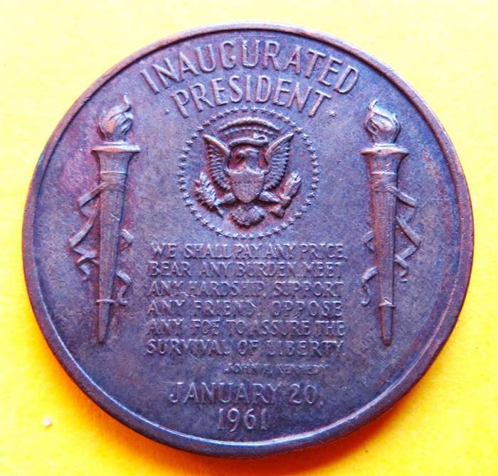 USA 1961 John F. Kennedy Presidential Inauguration Coin