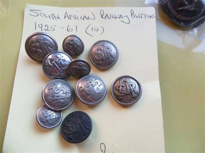 9 x SAR - South African Railways Buttons