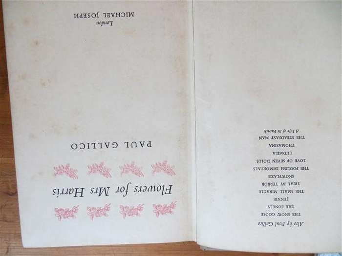 Paul Gallico - Flowers for Mrs Harris - 1958 Hardcover 1st Edition