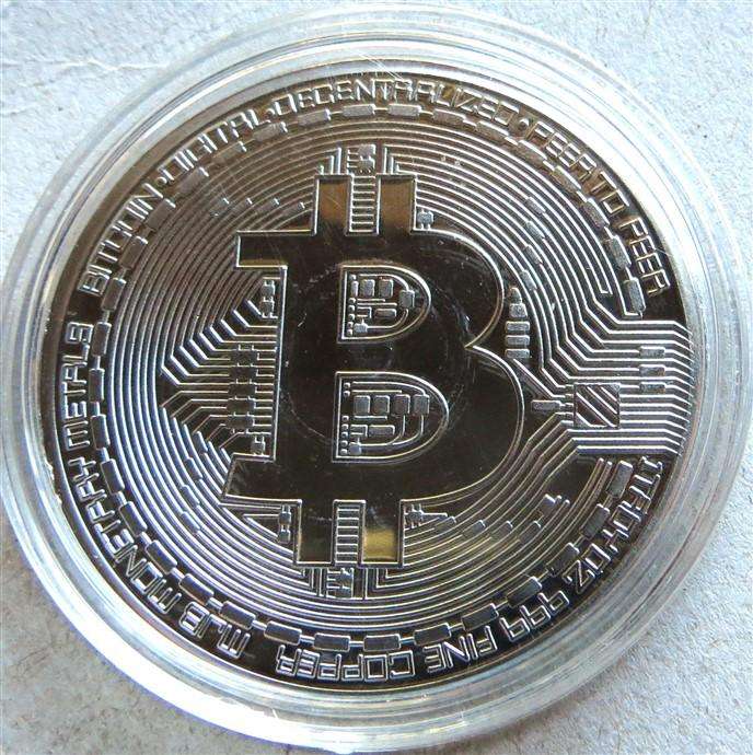 Bitcoin Crown Size Medallion in Capsule