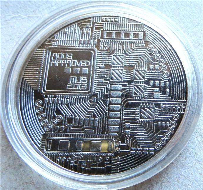 Bitcoin Crown Size Medallion in Capsule