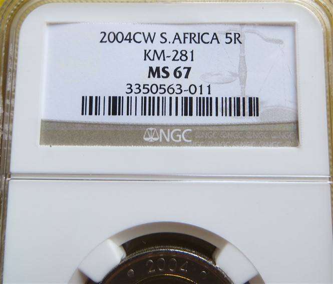 2004 Coin World Oom Paul R5 NGC MS67