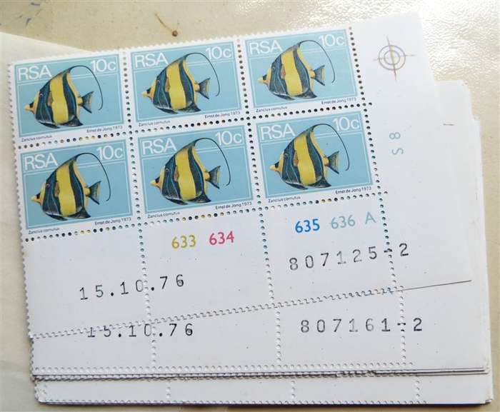 1976 Fish SACC 10C Control Blocks 633-636 - Bid per Block 0f 6