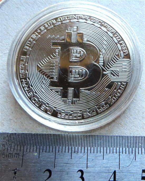 Bitcoin Crown Size Medallion in Capsule
