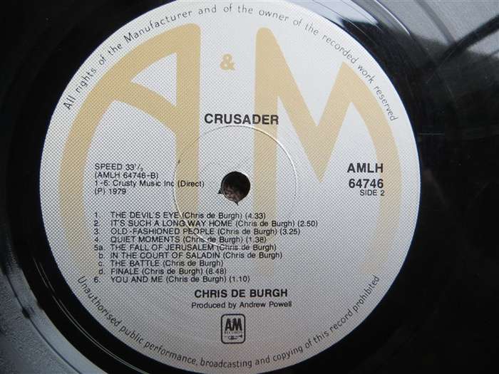 Chris De Burgh - Crusader - Vintage LP - VG