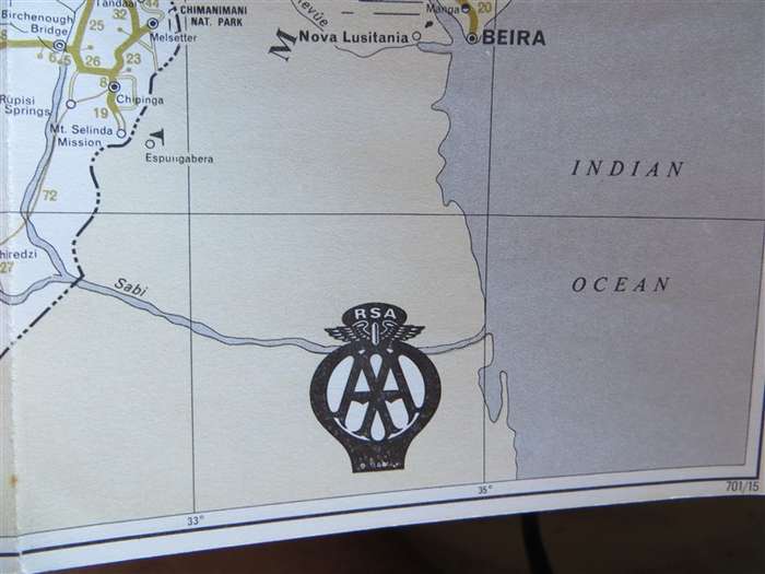 1971 - The Castle Union Line - Vintage Guide to South Africa + AA Route Map