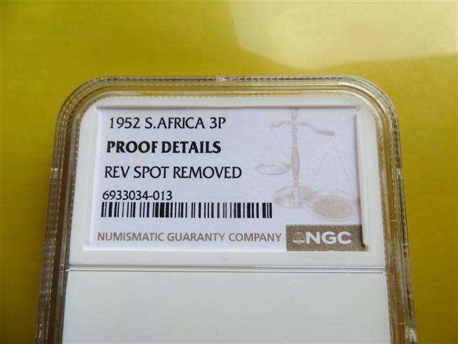 1952 Silver 3d Tickey NGC Proof Details