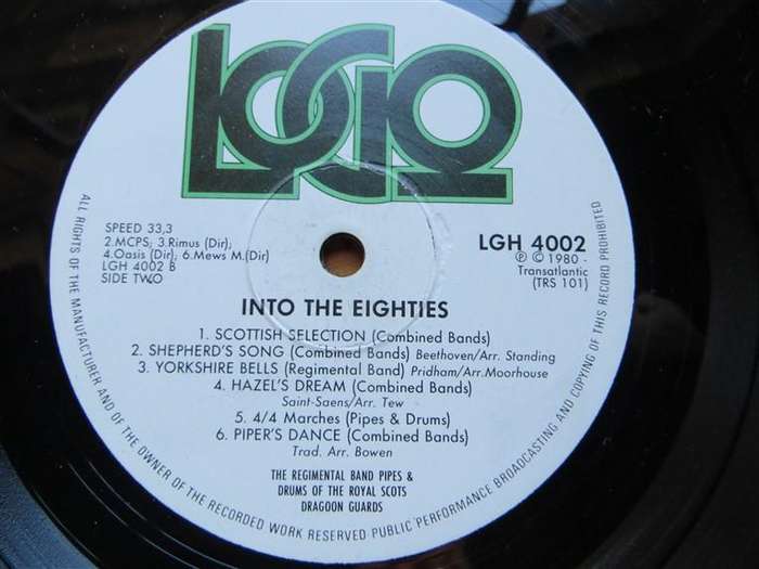 The Royal Scots Dragoon Guards - Into the Eighties - Vintage Vinyl LP VG