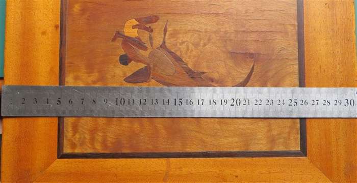 Vintage Marquetry Wood Inlay Artwork 310mm x 250mm