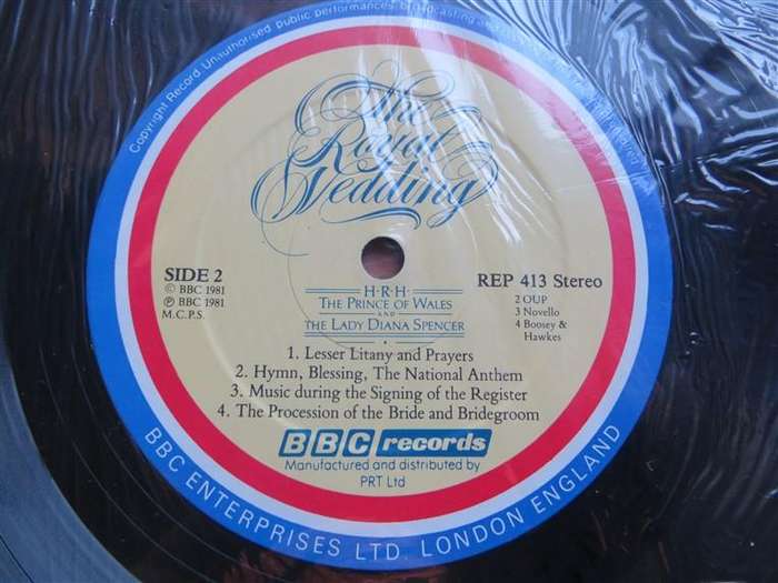 BBC Recordings - The Royal Wedding - Pricess Di & Prince Charles - Vintage Vinyl LP VG