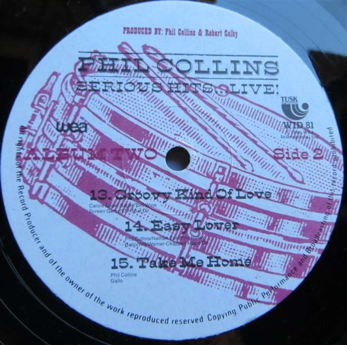 Phil Collins - Serious Hits Live  - Vintage Vinyl LP VG