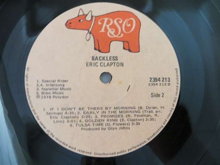 Eric Clapton - Backless Vintage Vinyl LP - VG