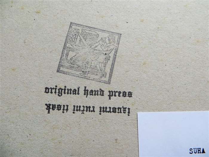 Original signed Hand Press Print