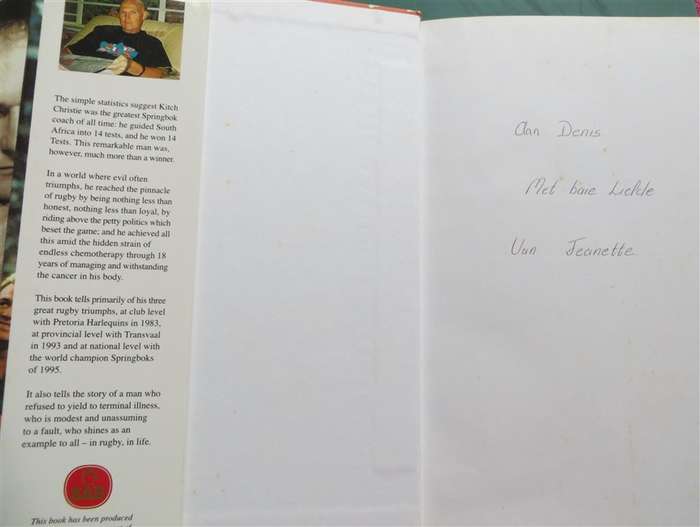 Rainbow Warrior + Kitch Hardcovers - 1995 Rugby World Cup Captain & Coach
