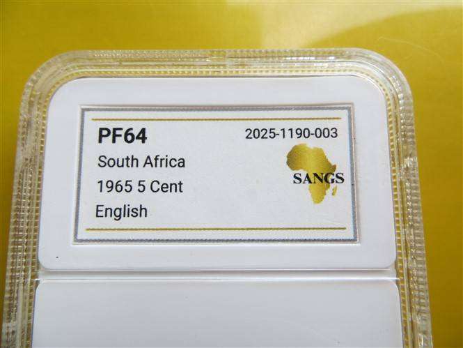 1965 RSA Proof 5c Coin SANGS PF64