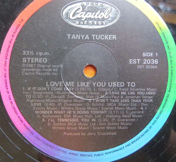 Tanya Tucker - Love Me like you Used to - Vintage Vinyl LP - VG