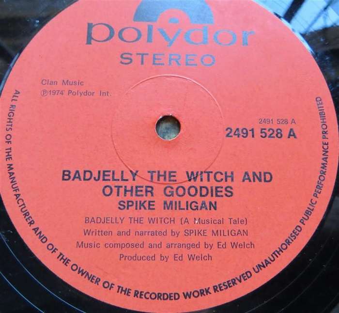Bad Jelly the Witch - Spike Milligan - Vintage Vinyl LP - VG