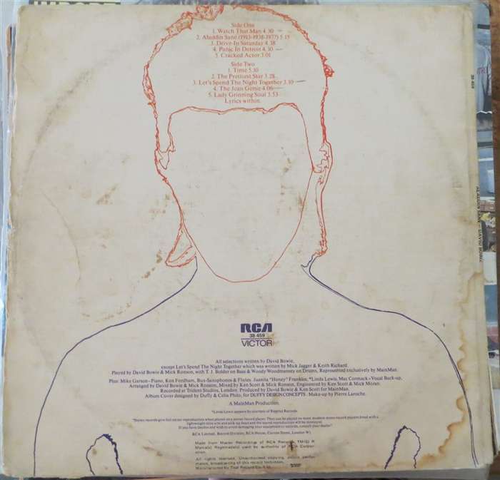 David Bowie - Aladdin Sane Vintage Vinyl LP VG/Cover poor