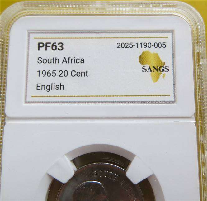 1965 RSA Proof 20c Coin SANGS PF63