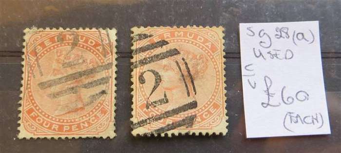 2 x Bermuda 4 Pence Used SG28a - R2400.00