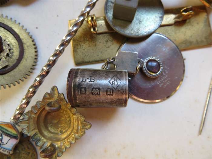 Silver Hallmarked Collar + unknown spoons ,Buttons,Parts -  1 Bid for All