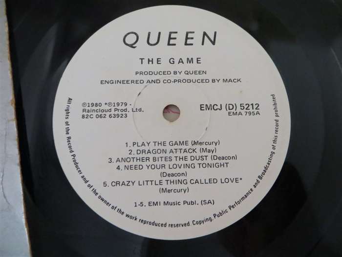 Queen - The Game Vinyl LP VG/Cover poor
