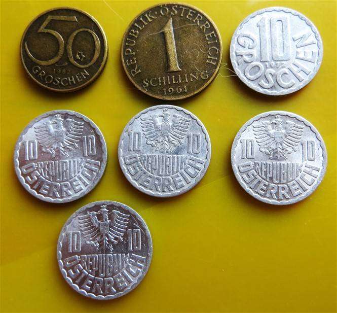 7 x Austria Coin Lot