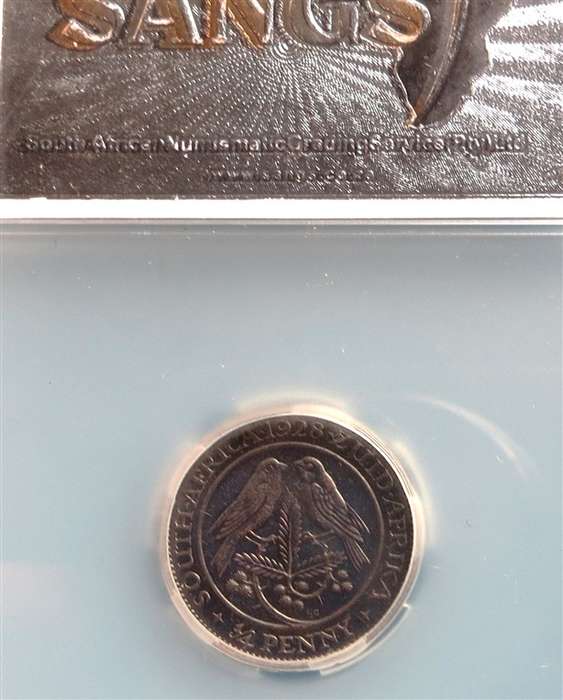 1928 SA Union 1/4d NGC MS62BN Graded