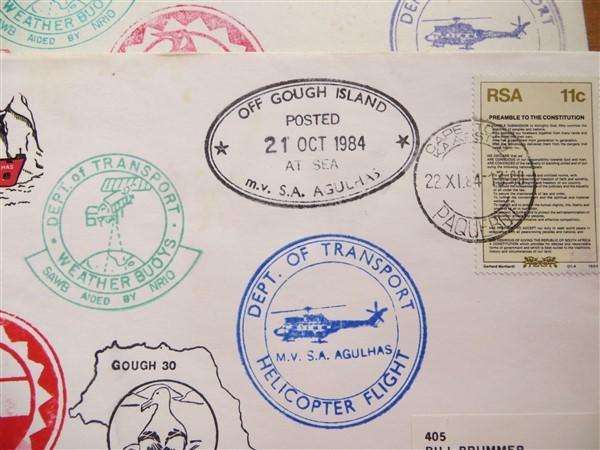 2 x 1984 Ship R.S Agulhas Gough Island Weather Bouys Cover