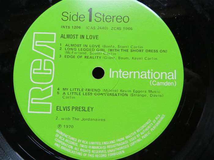 Almost in Love - Elvis Presley - Vintage Vinyl LP - VG