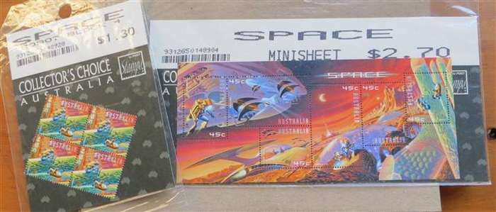 4 x Australia Mint Stamp Issues in Packs - 1 Bid for All - Includes Space Minisheet