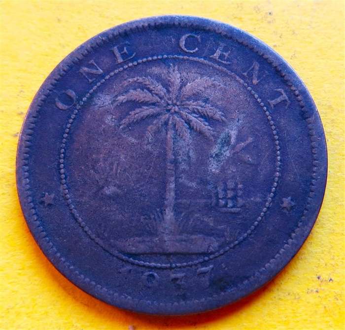1937 Liberia One Penny