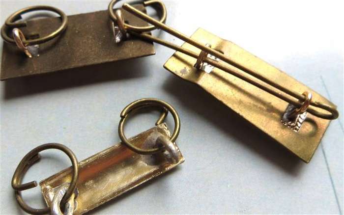 BSAP British South Africa Police Rhodesia Rank Bars - Lugs intact