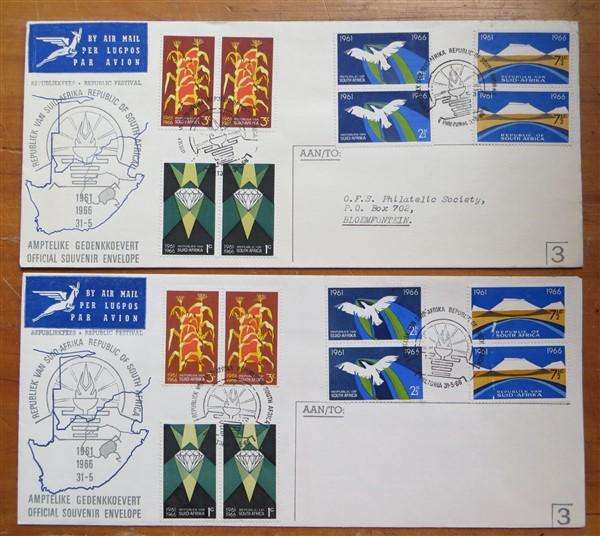 2 x Early Official RSA No.3 Covers - Addressed & Unaddressed