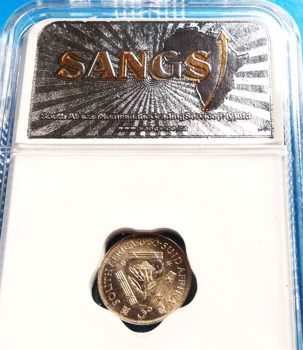 1950 3d Silver SANGS MS62 Graded