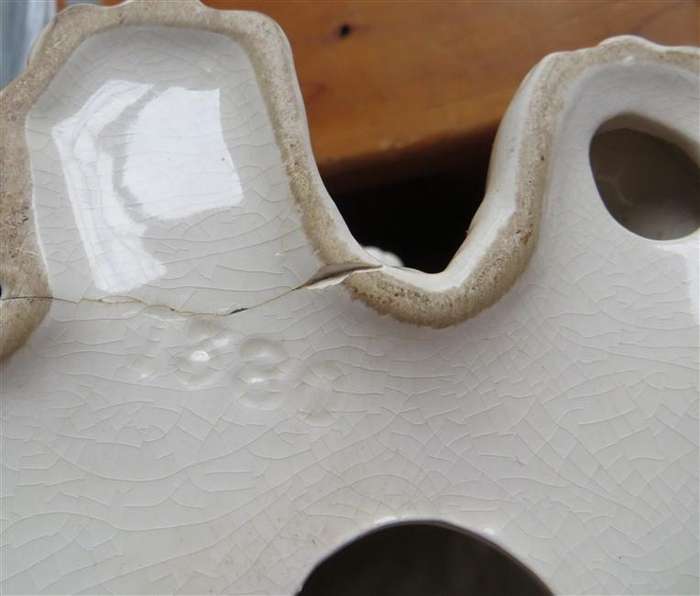 Dog Ornament - Makers Marks + Crack - see pics +-270mm high
