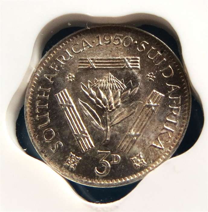1950 3d Silver SANGS MS62 Graded