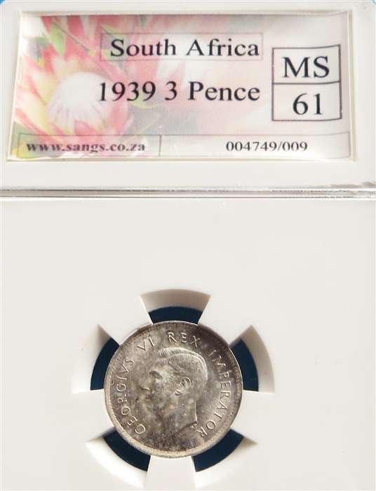 1939 3d Silver SANGS MS61 Graded