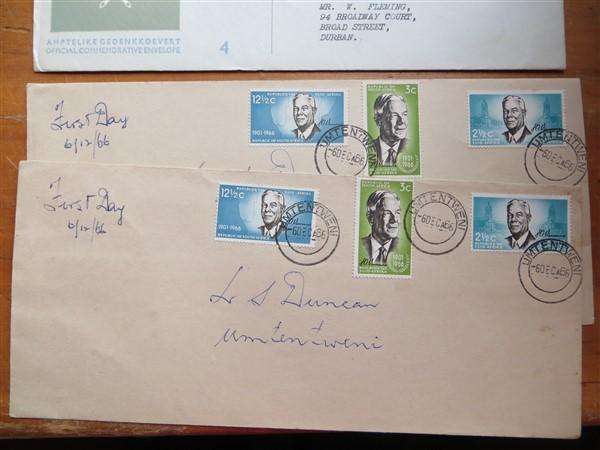 3 x 1966 HFVerwoerd Covers including Official No.4