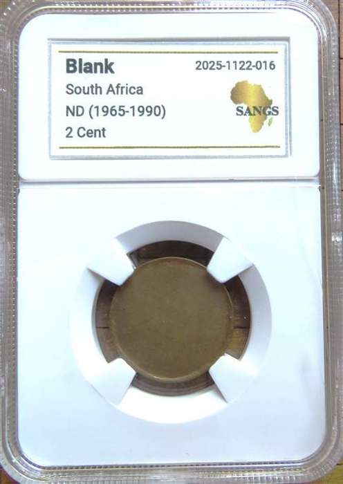 RSA 1965-1990 Blank 2c Coin SANGS Graded