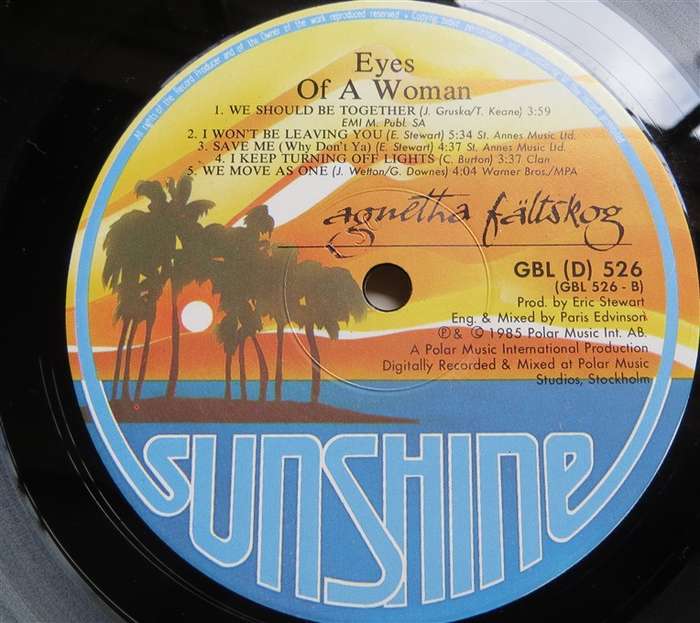 Agnetha Faltskog (of ABBA) - Eyes of a Woman Vintage Vinyl LP - VG